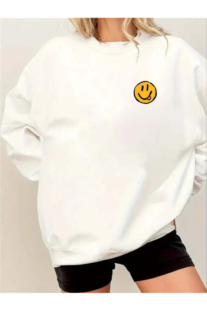 Premium Oversize Kesim Uzun Kollu Baskılı Sweatshirt