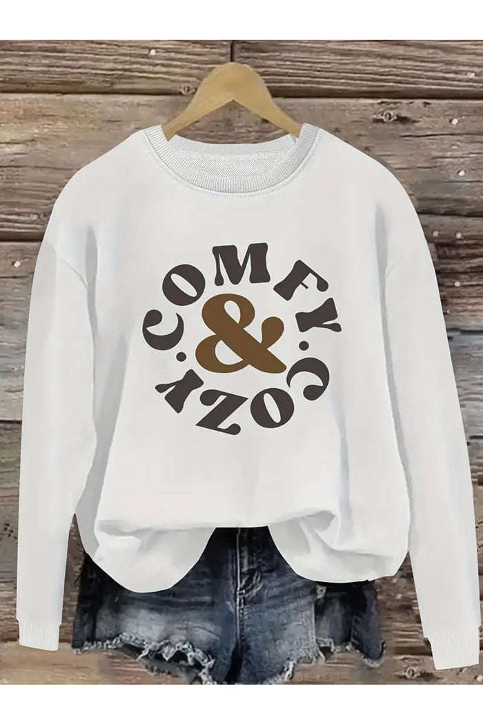 Premium Oversize Kesim Uzun Kollu Baskılı Sweatshirt