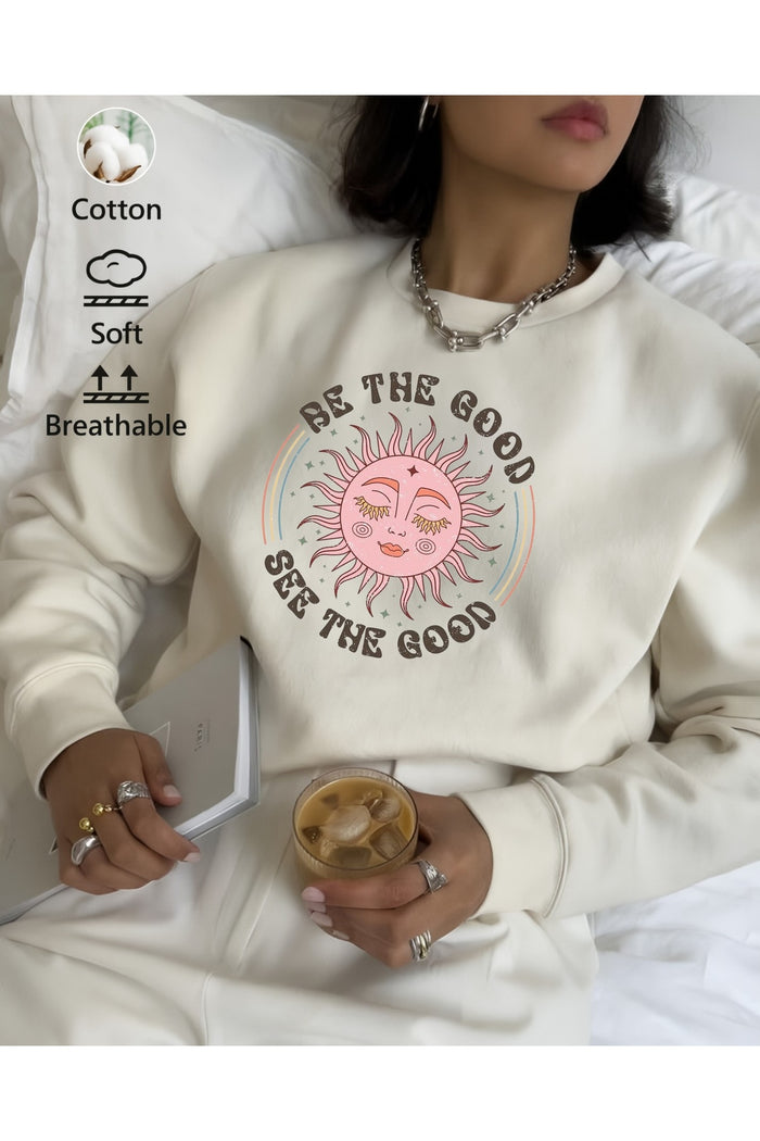 Premium Oversize Kesim Uzun Kollu Baskılı Sweatshirt