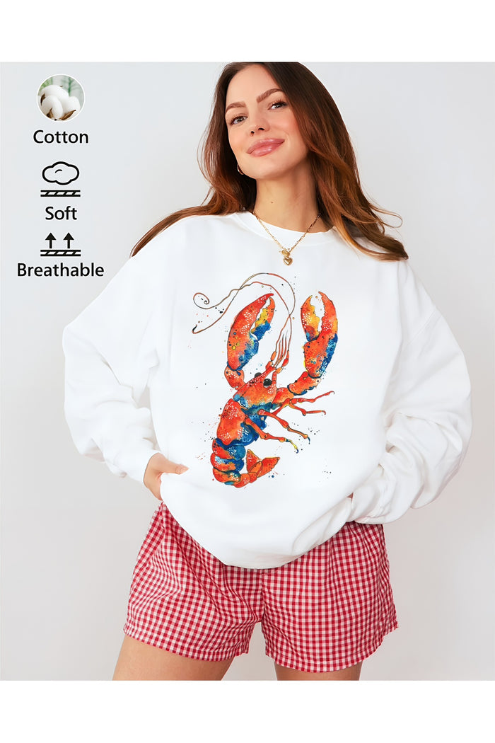Premium Oversize Kesim Uzun Kollu Baskılı Sweatshirt