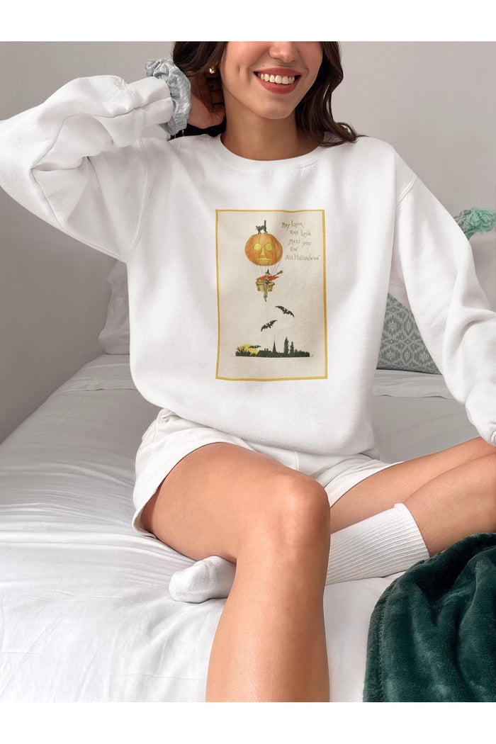 Premium Oversize Kesim Uzun Kollu Baskılı Sweatshirt