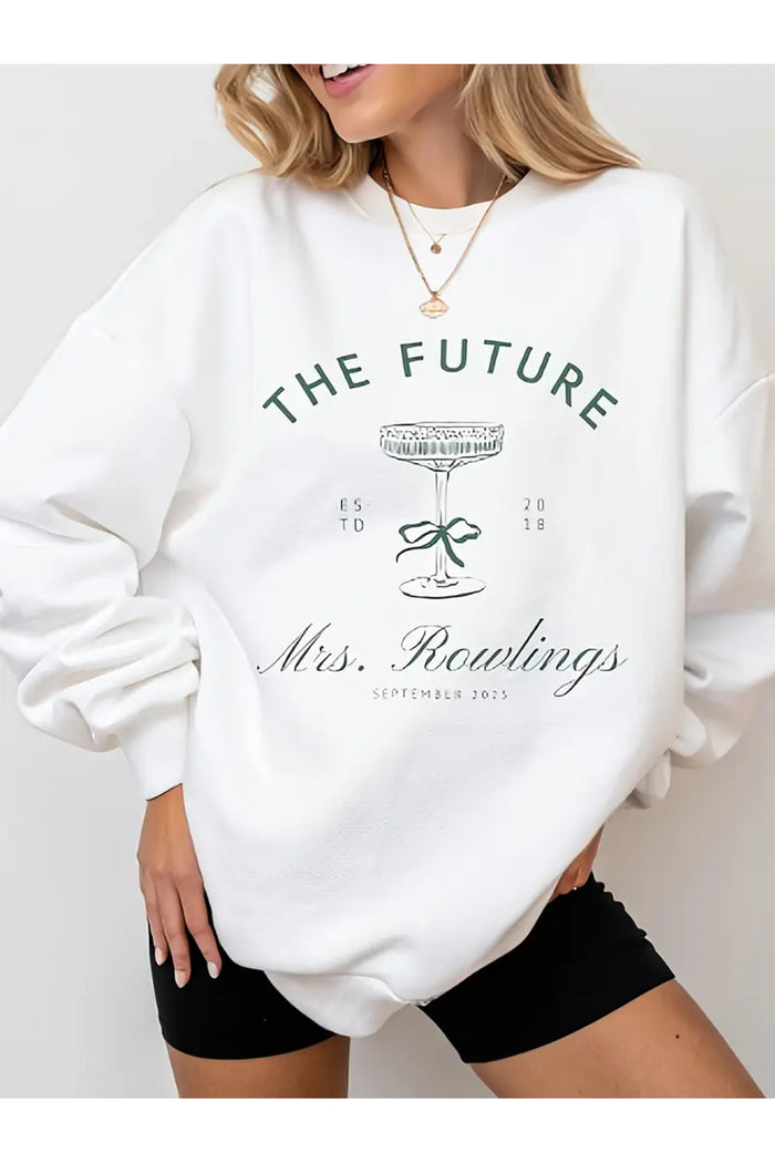Premium Oversize Kesim Uzun Kollu Baskılı Sweatshirt