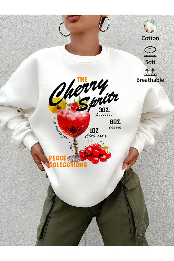 Premium Oversize Kesim Uzun Kollu Baskılı Sweatshirt