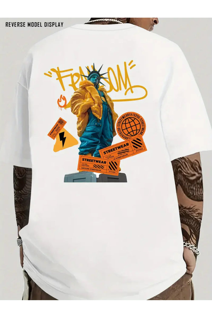 Premium Oversize Kesim Kısa Kollu Baskılı T-shirt
