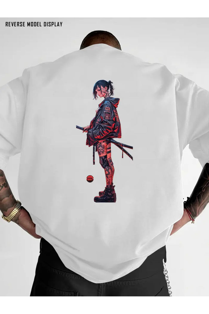 Premium Oversize Kesim Kısa Kollu Baskılı T-shirt