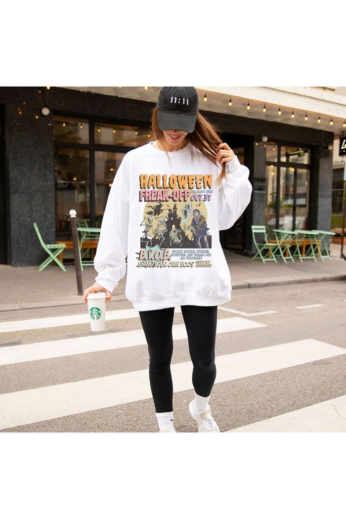 Premium Oversize Kesim Uzun Kollu Baskılı Sweatshirt