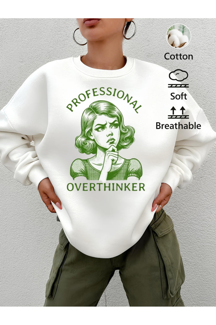 Premium Oversize Kesim Uzun Kollu Baskılı Sweatshirt