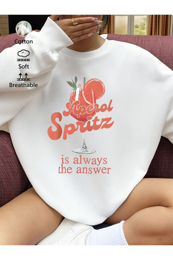 Premium Oversize Kesim Uzun Kollu Baskılı Sweatshirt