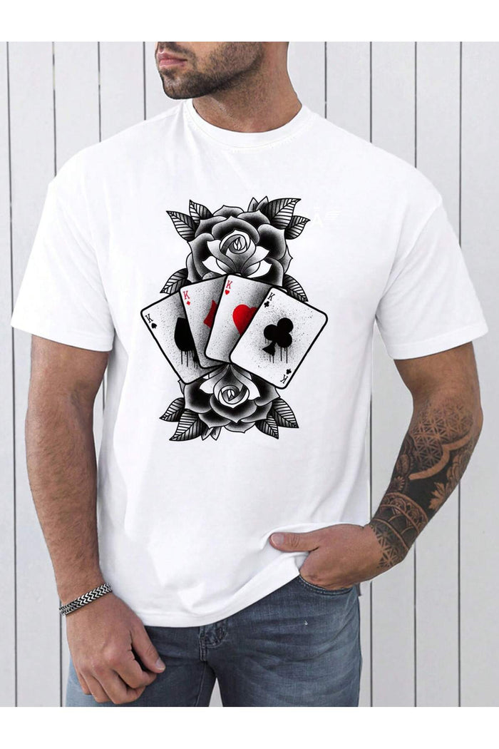 Unisex Beyaz Baskılı Organik Pamuk Oversize Kesim T-shirt