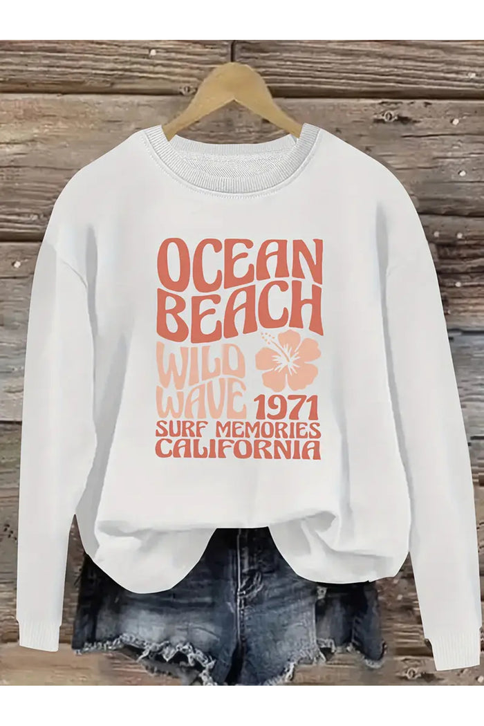 Premium Oversize Kesim Uzun Kollu Baskılı Sweatshirt
