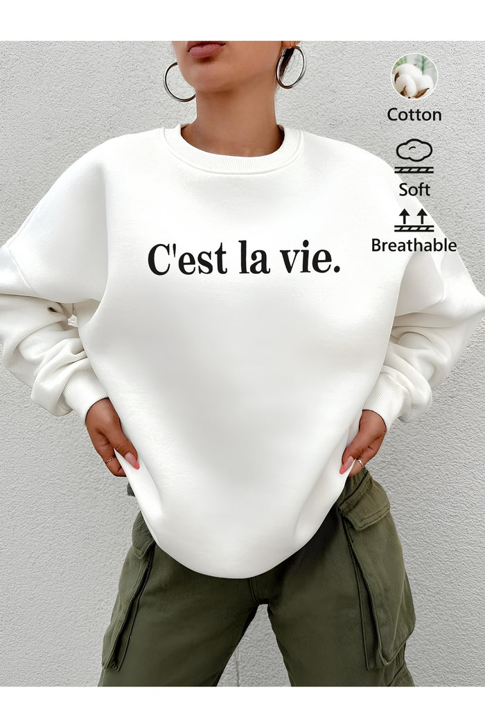 Premium Oversize Kesim Uzun Kollu Baskılı Sweatshirt