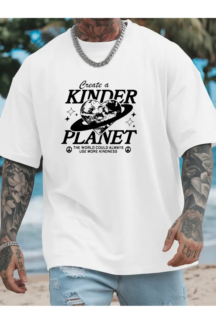 Premium Oversize Kesim Kısa Kollu Baskılı T-shirt