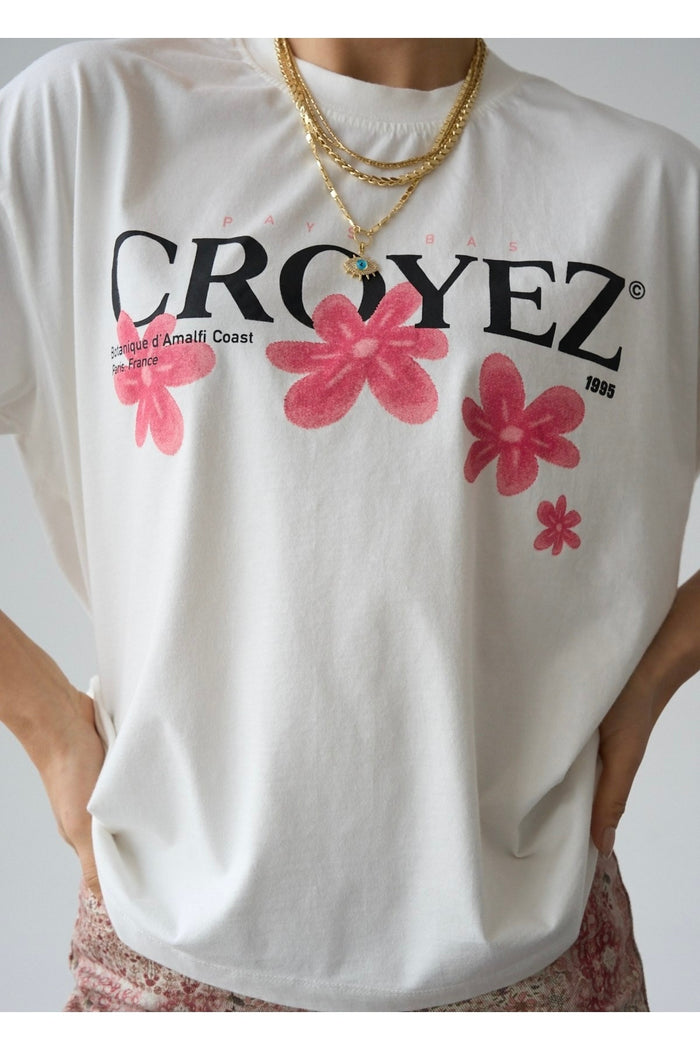 Oversize Kesim Kısa Kollu Baskılı T-shirt