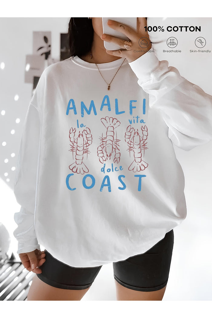 Premium Oversize Kesim Uzun Kollu Baskılı Sweatshirt