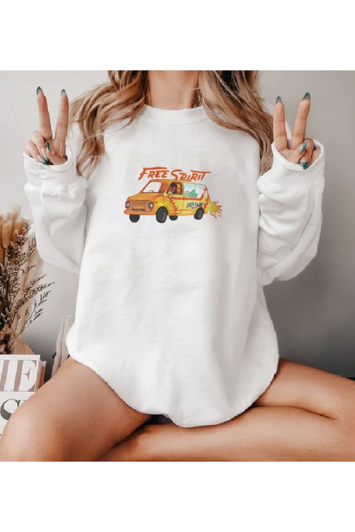 Premium Oversize Kesim Uzun Kollu Baskılı Sweatshirt