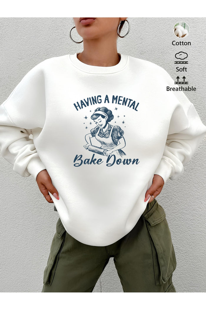 Premium Oversize Kesim Uzun Kollu Baskılı Sweatshirt