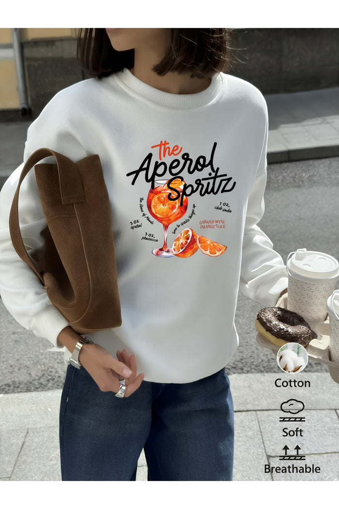 Premium Oversize Kesim Uzun Kollu Baskılı Sweatshirt