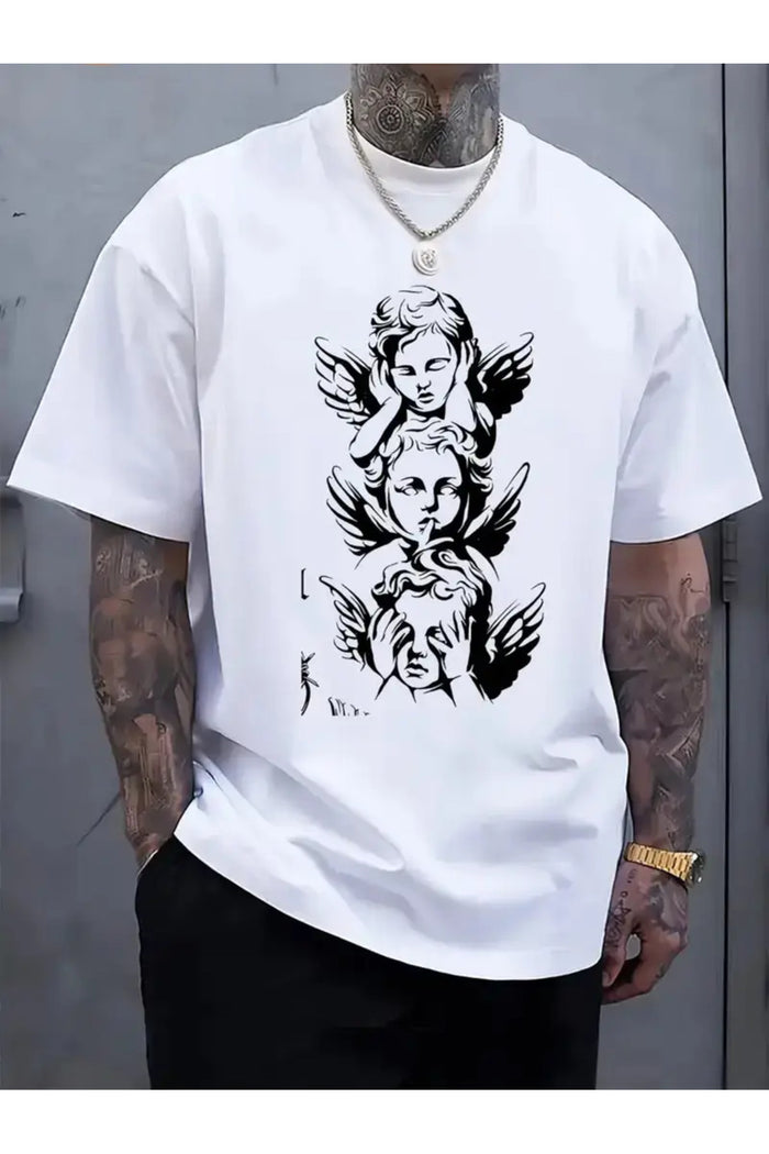 Premium Oversize Kesim Kısa Kollu Baskılı T-shirt