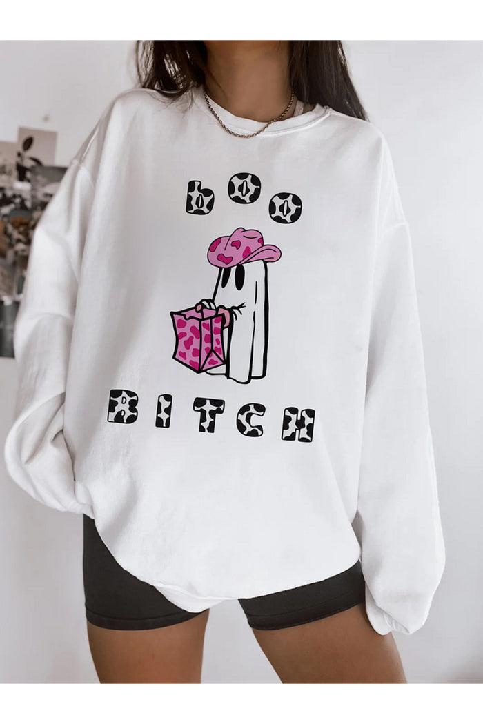 Premium Oversize Kesim Uzun Kollu Baskılı Sweatshirt