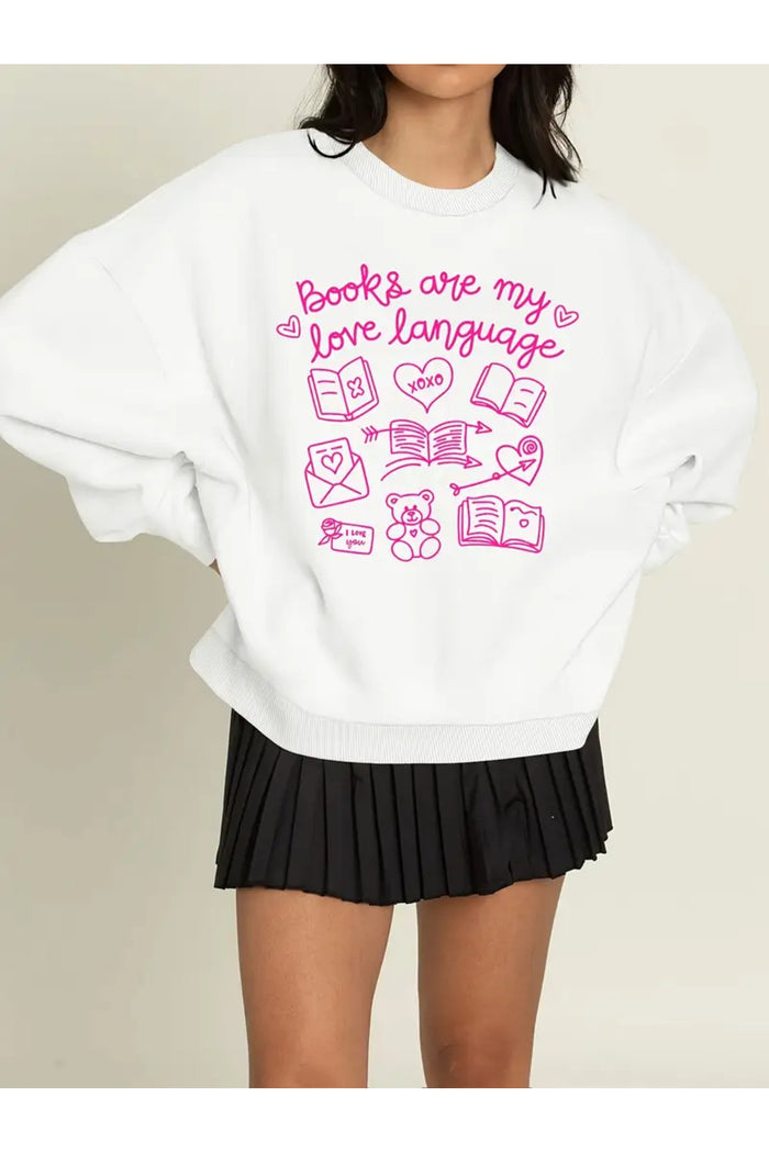 Premium Oversize Kesim Uzun Kollu Baskılı Sweatshirt