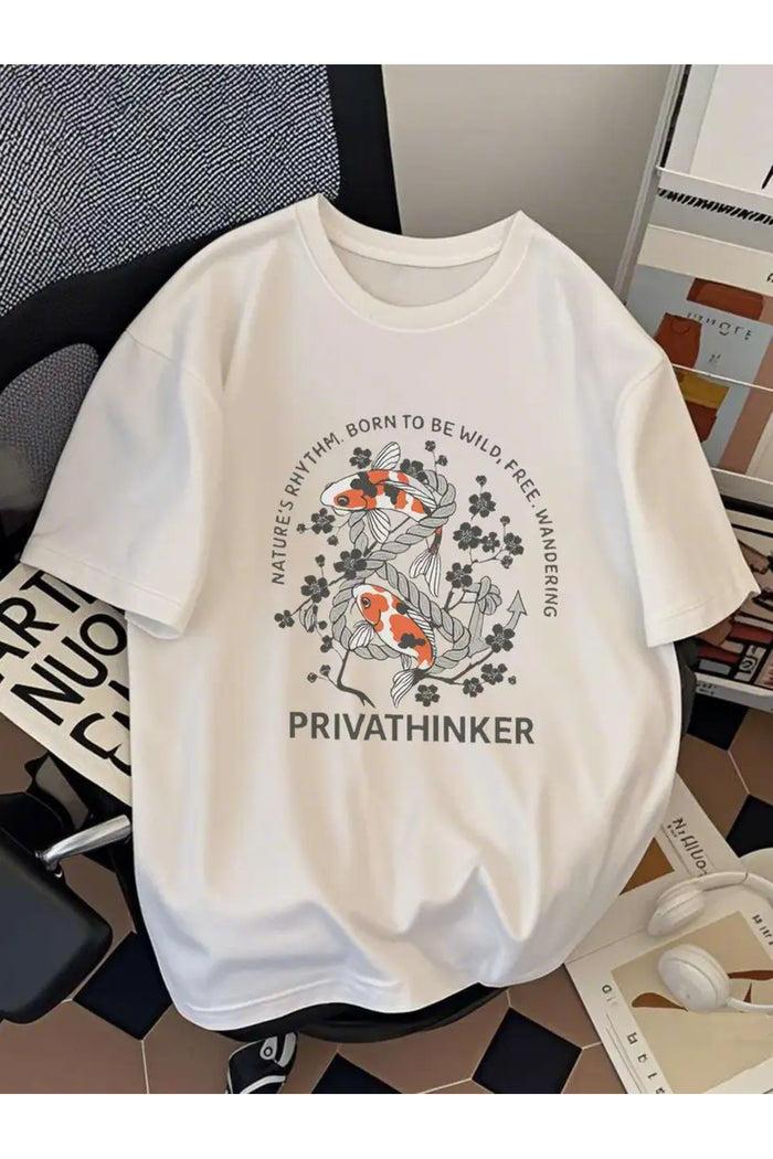 Premium Oversize Kesim Kısa Kollu Baskılı T-shirt