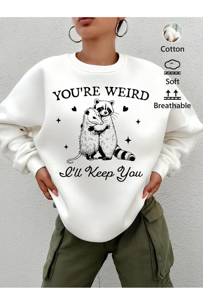Premium Oversize Kesim Uzun Kollu Baskılı Sweatshirt