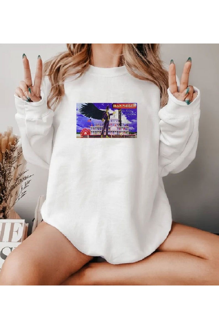Premium Oversize Kesim Uzun Kollu Baskılı Sweatshirt