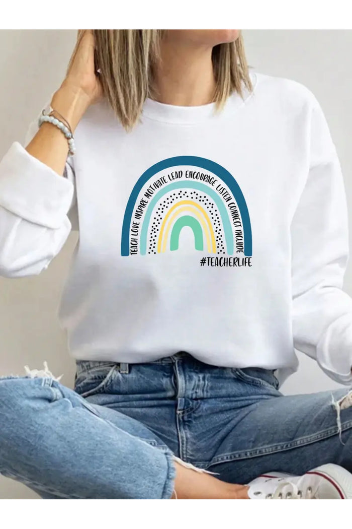 Premium Oversize Kesim Uzun Kollu Baskılı Sweatshirt