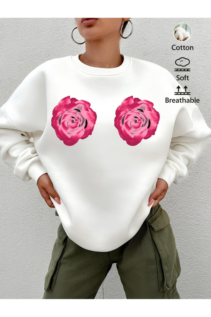 Premium Oversize Kesim Uzun Kollu Baskılı Sweatshirt