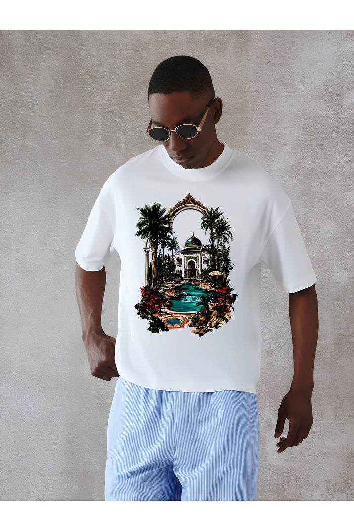 Premium Oversize Kesim Kısa Kollu Baskılı T-shirt