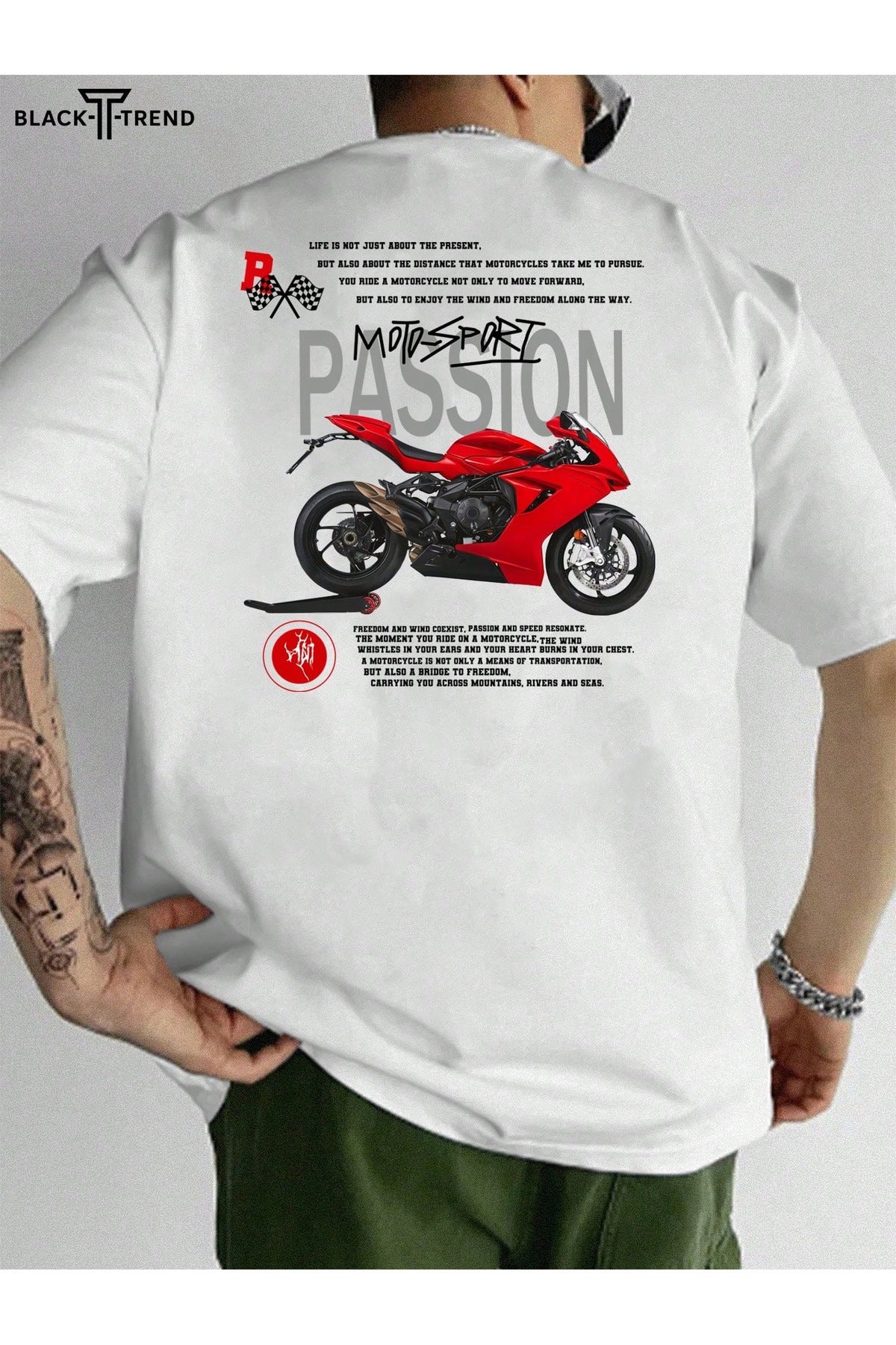 Oversize Kesim Kısa Kollu Baskılı T-shirt