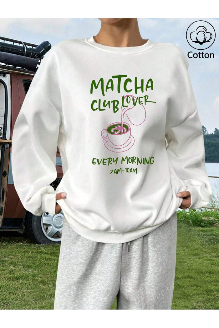 Premium Oversize Kesim Uzun Kollu Baskılı Sweatshirt