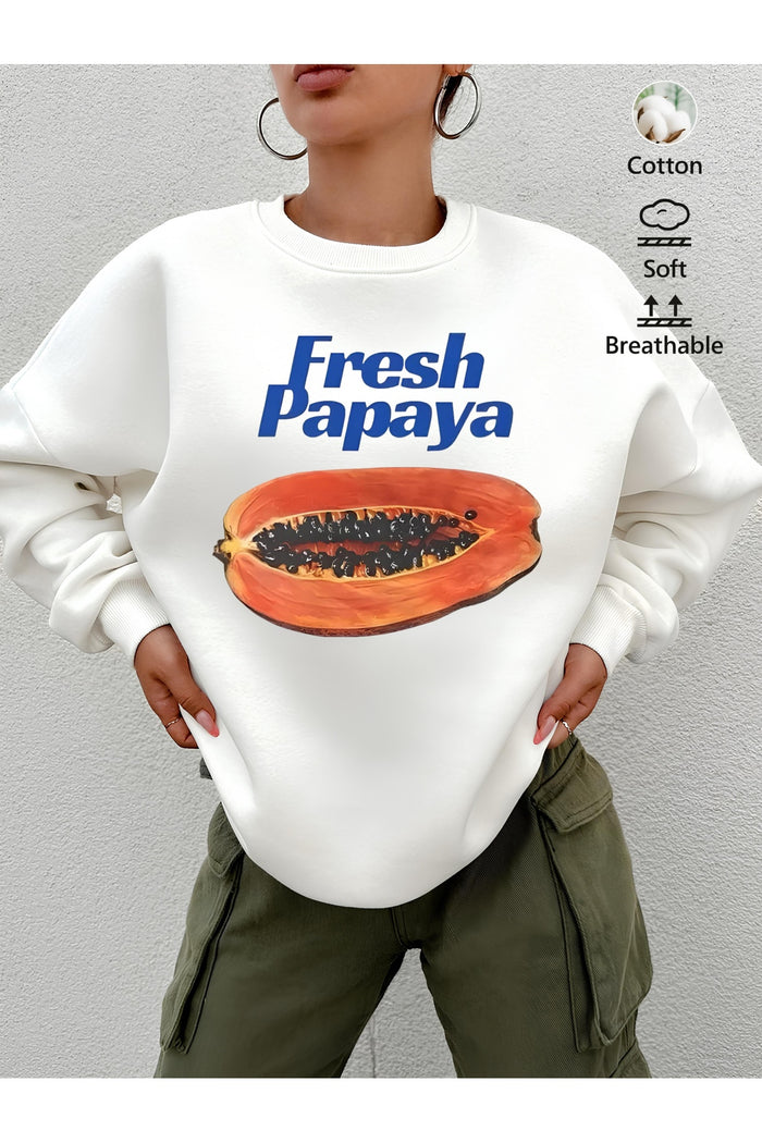 Premium Oversize Kesim Uzun Kollu Baskılı Sweatshirt