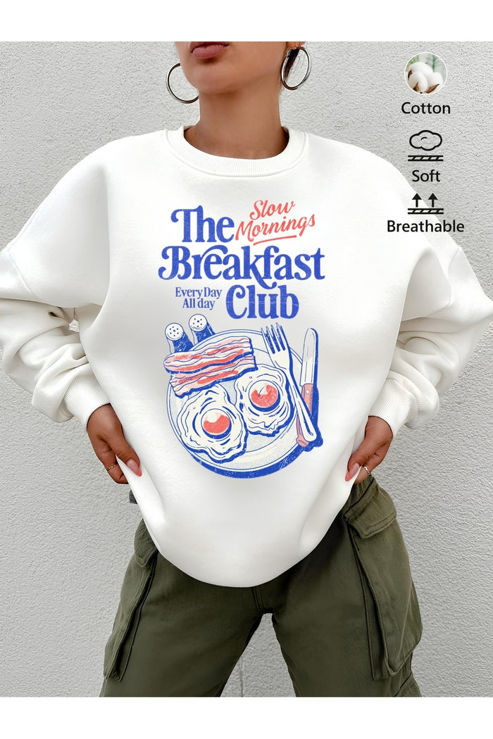 Premium Oversize Kesim Uzun Kollu Baskılı Sweatshirt