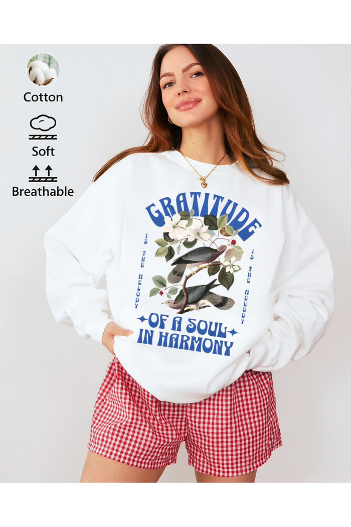Premium Oversize Kesim Uzun Kollu Baskılı Sweatshirt