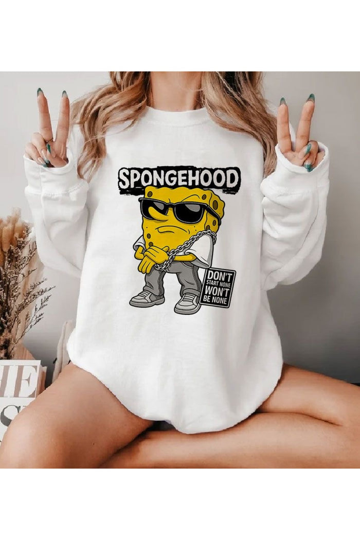 Premium Oversize Kesim Uzun Kollu Baskılı Sweatshirt
