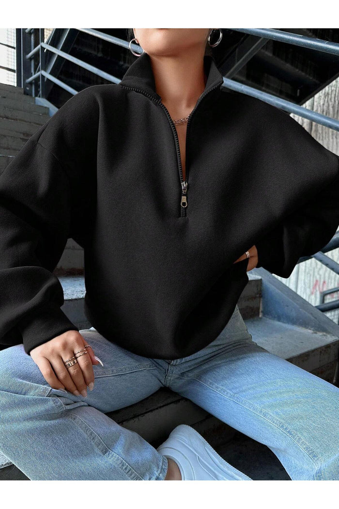 Edwar Serisi Limited Edition Fermuarlı Oversize Kesim Sweatshirt