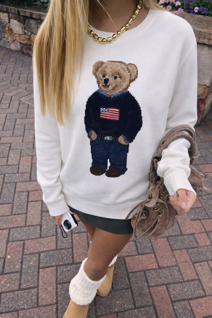 Premium Oversize Kesim Uzun Kollu Baskılı Sweatshirt