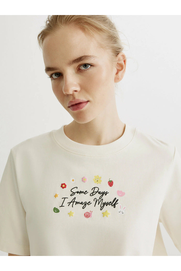 Premium Oversize Kesim Kısa Kollu Baskılı T-shirt
