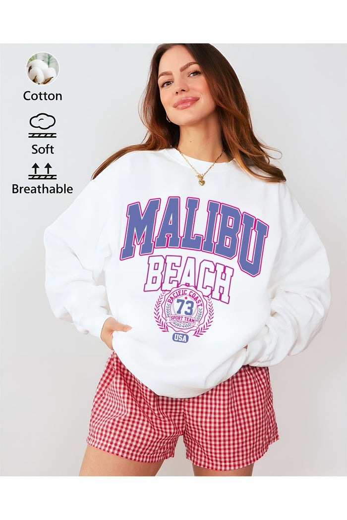 Premium Oversize Kesim Uzun Kollu Baskılı Sweatshirt