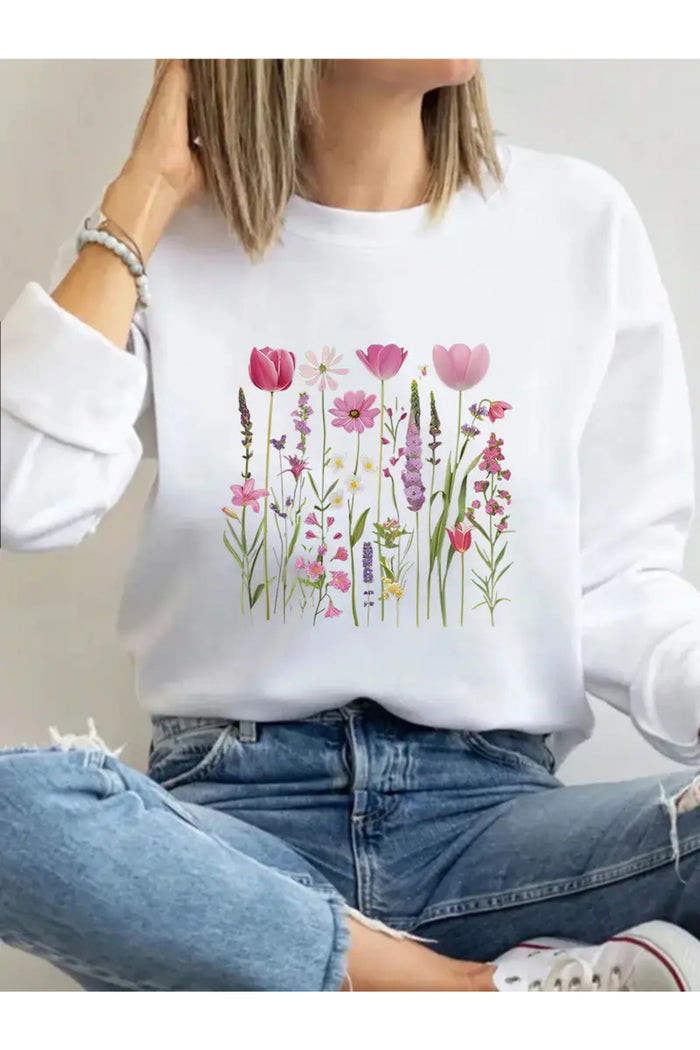 Premium Oversize Kesim Uzun Kollu Baskılı Sweatshirt