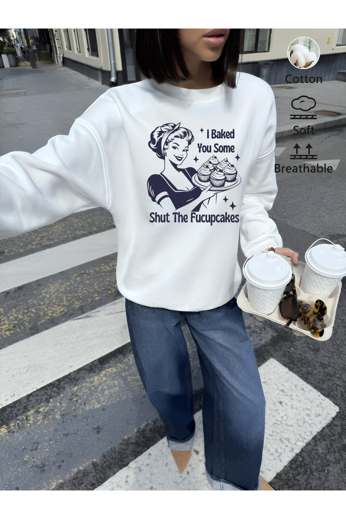 Premium Oversize Kesim Uzun Kollu Baskılı Sweatshirt