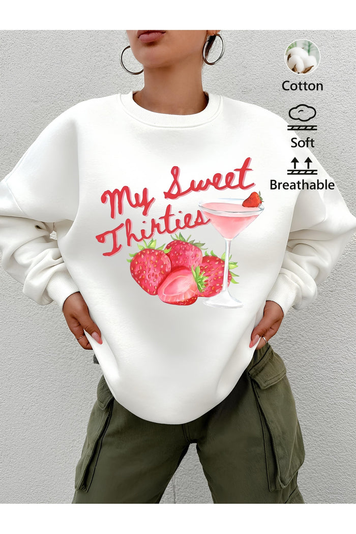Premium Oversize Kesim Uzun Kollu Baskılı Sweatshirt