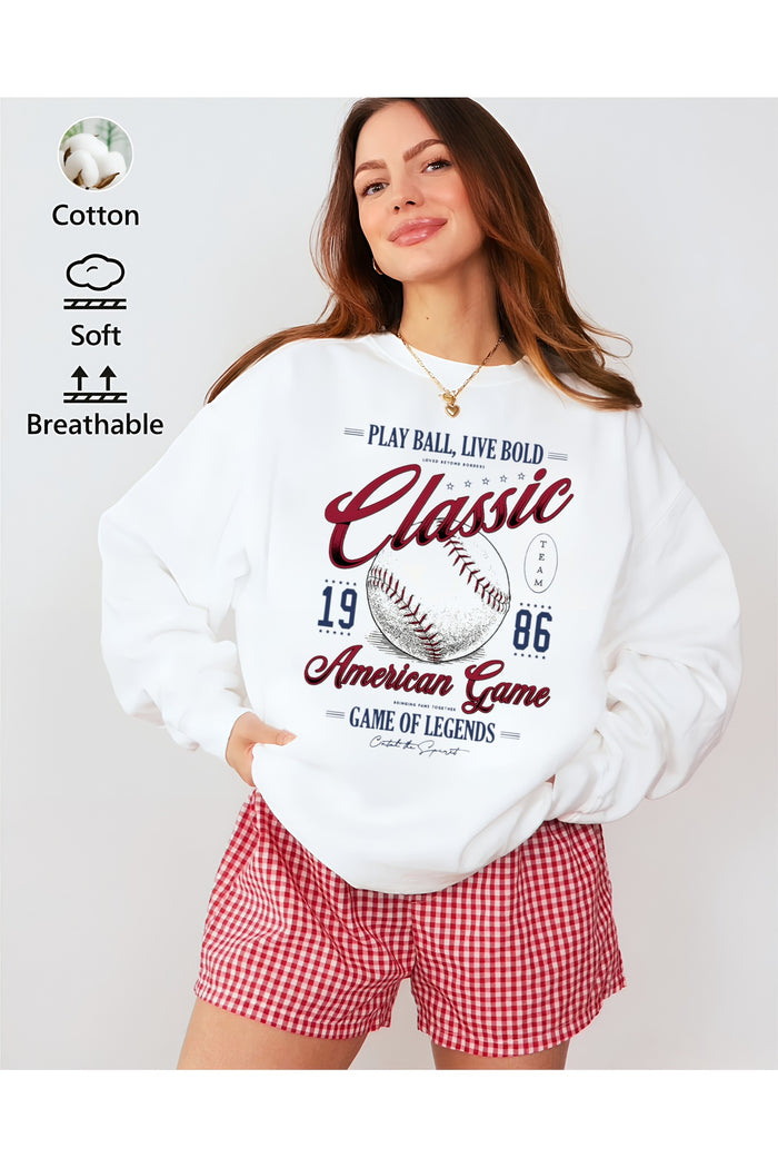 Premium Oversize Kesim Uzun Kollu Baskılı Sweatshirt