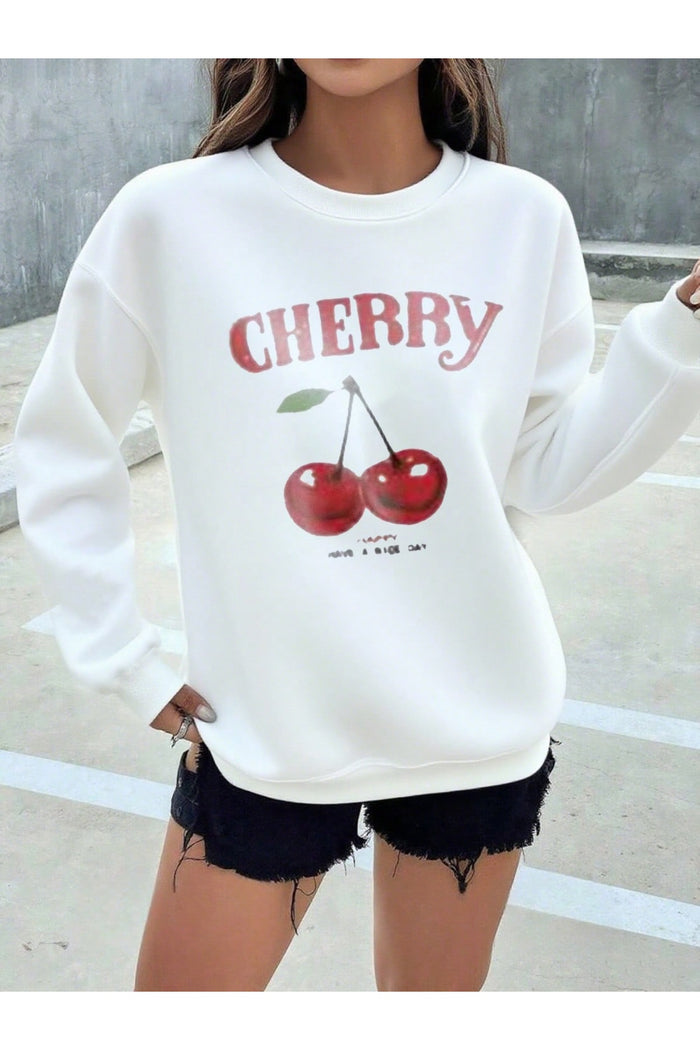 Premium Oversize Kesim Uzun Kollu Baskılı Sweatshirt