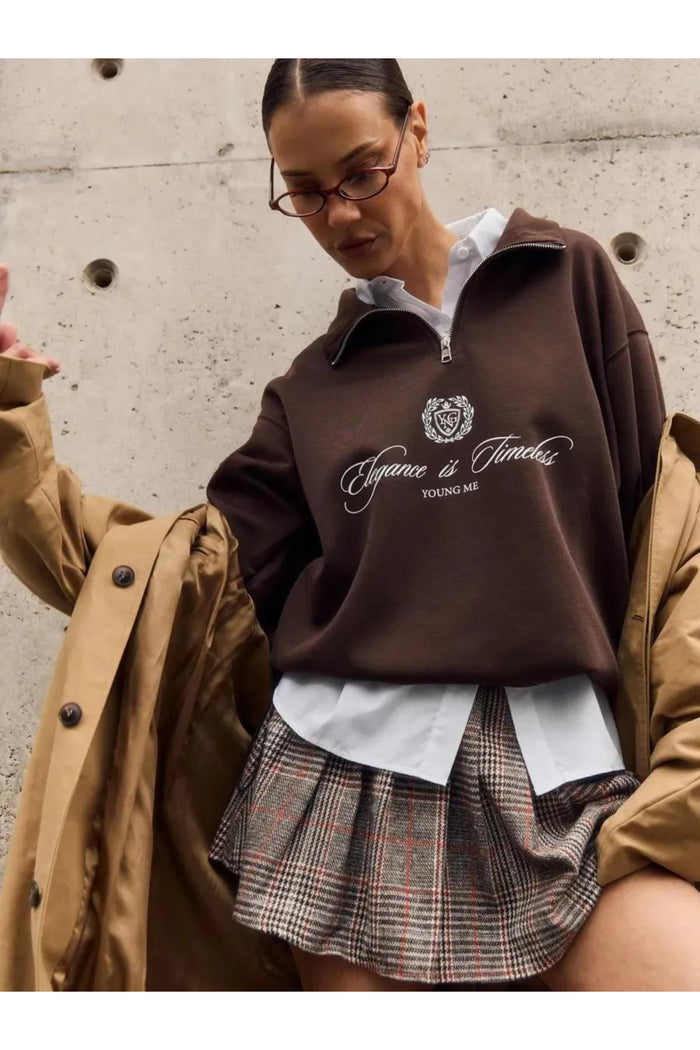 JC Limited Edition Oversize Kesim Uzun Kollu Baskılı Sweatshirt