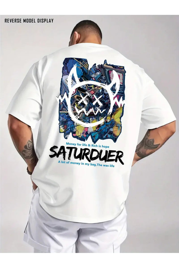 Premium Oversize Kesim Kısa Kollu Baskılı T-shirt