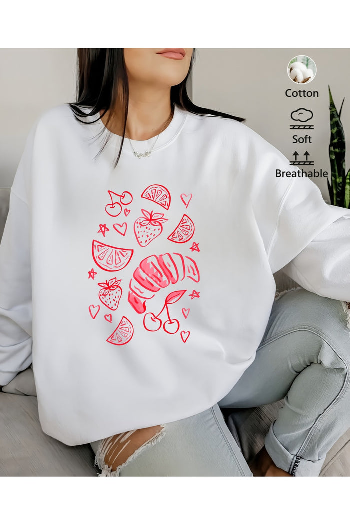 Premium Oversize Kesim Uzun Kollu Baskılı Sweatshirt