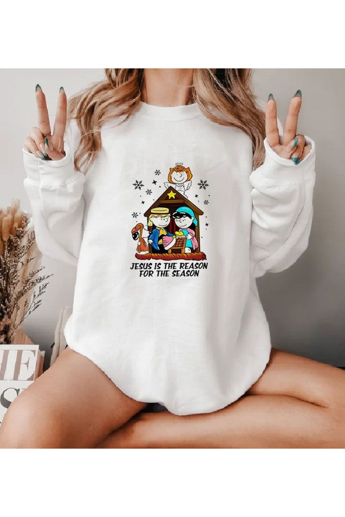 Premium Oversize Kesim Uzun Kollu Baskılı Sweatshirt