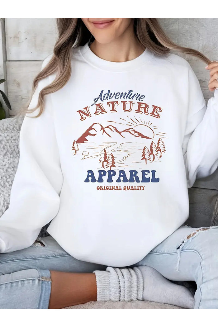 Premium Oversize Kesim Uzun Kollu Baskılı Sweatshirt